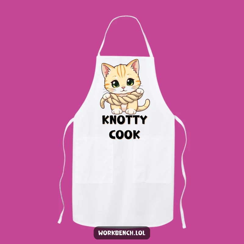 Funny Cat Rope Apron: Cook or Explore with Feline Curiosity