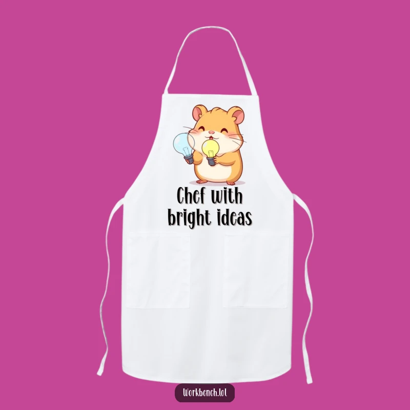 Funny Hamster Lightbulb Apron: Cook Up Brilliant Ideas!