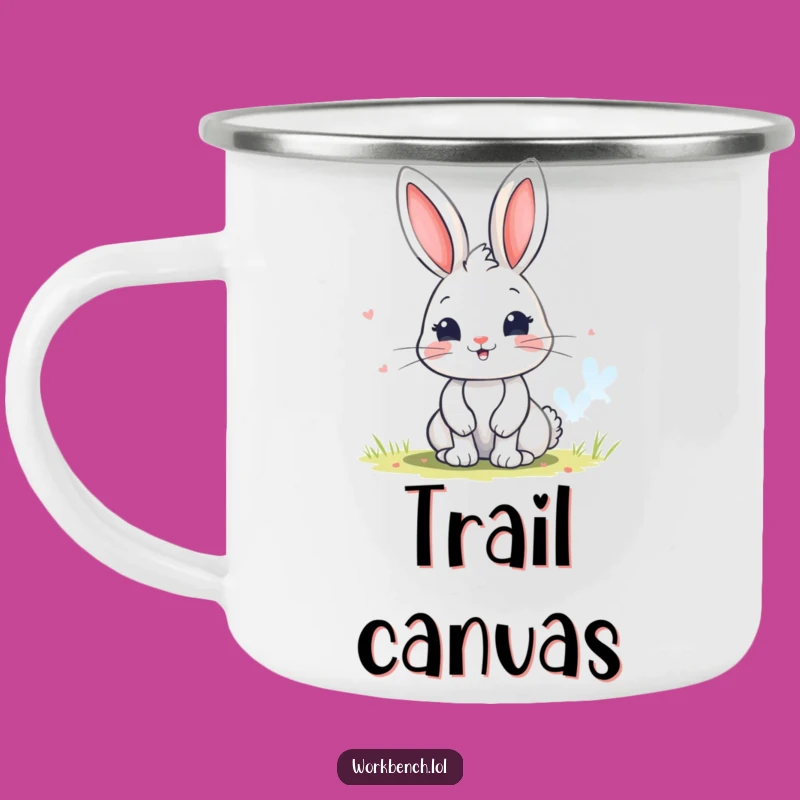 Funny Bunny Painting Camping Mug - Artistic Outdoor Gift!