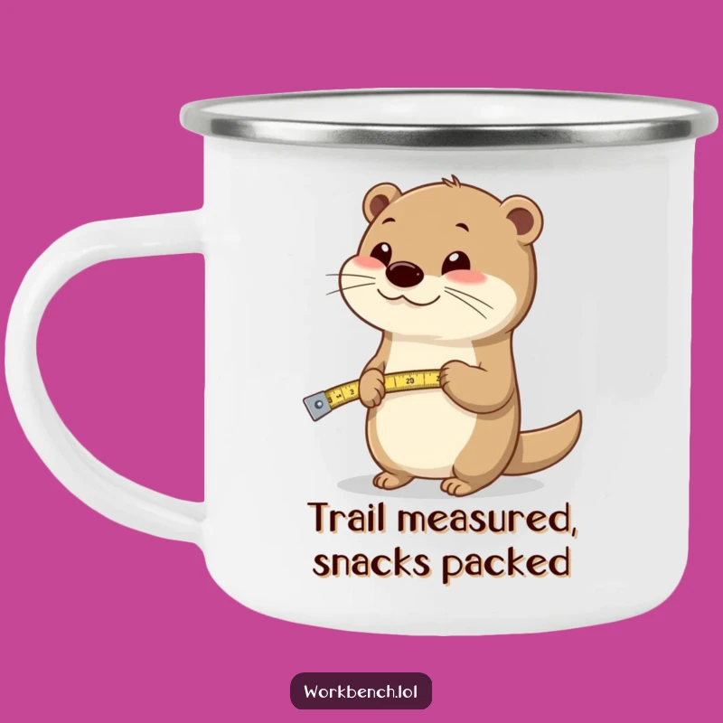 Funny Otter Measuring Tape Camping Mug: Adventure by Measure!