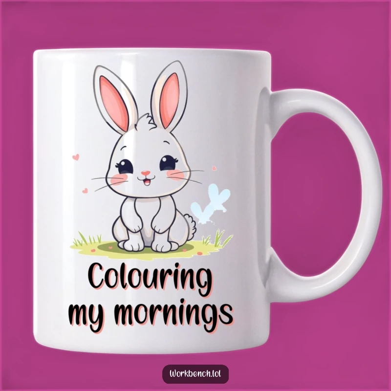 Funny Bunny Painting Mug - Artistic & Playful Gift for Art Lovers!