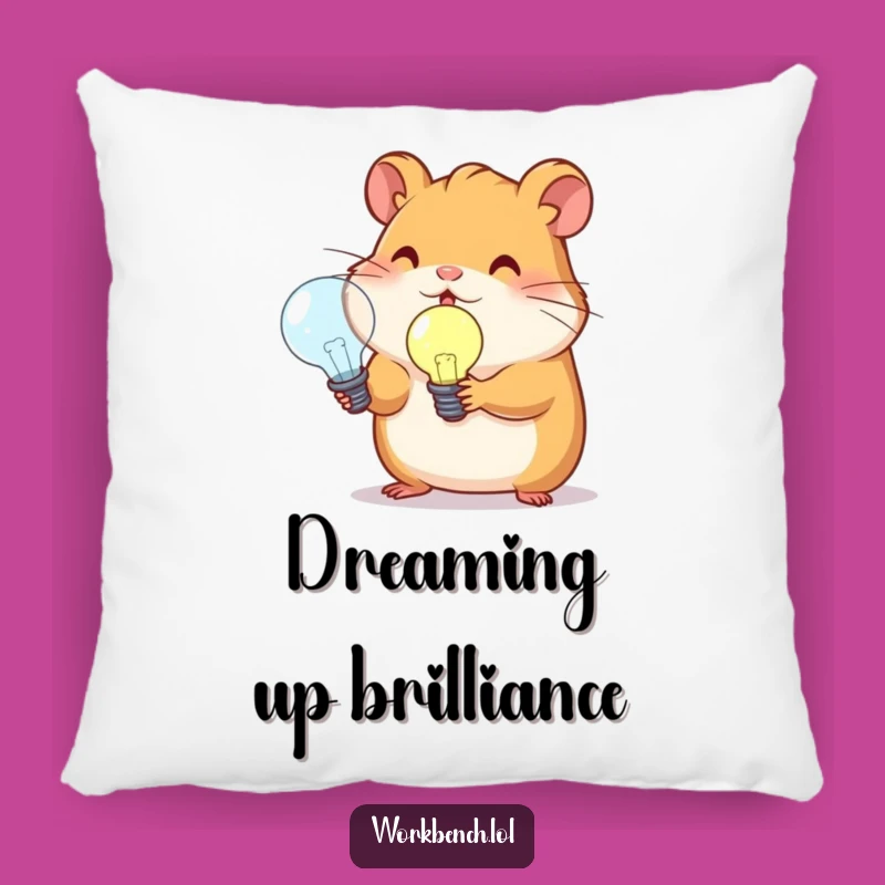 Funny Hamster Lightbulb Pillow: Comfort for Your Brightest Thoughts!