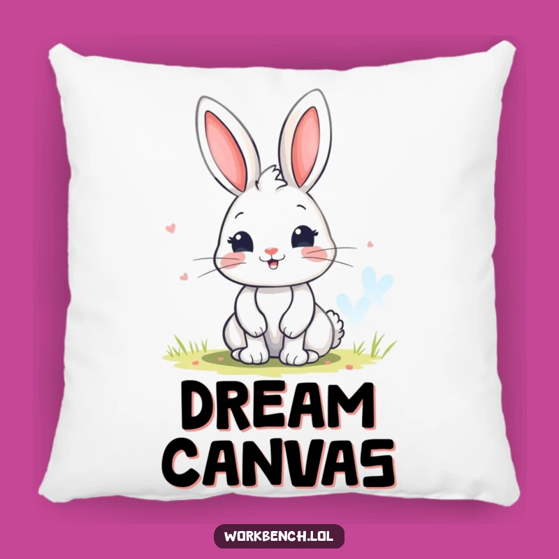 Funny Bunny Painting Pillow - Comfy & Artistic Gift!