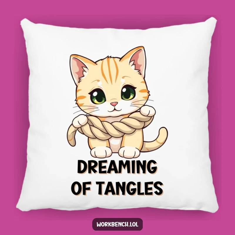 Funny Cat Rope Pillow: Cozy Comfort for Curious Minds