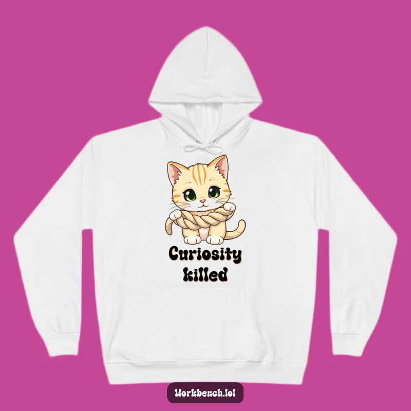 Funny Cat Rope Hoodie: Cozy Comfort for Curious Felines & Owners