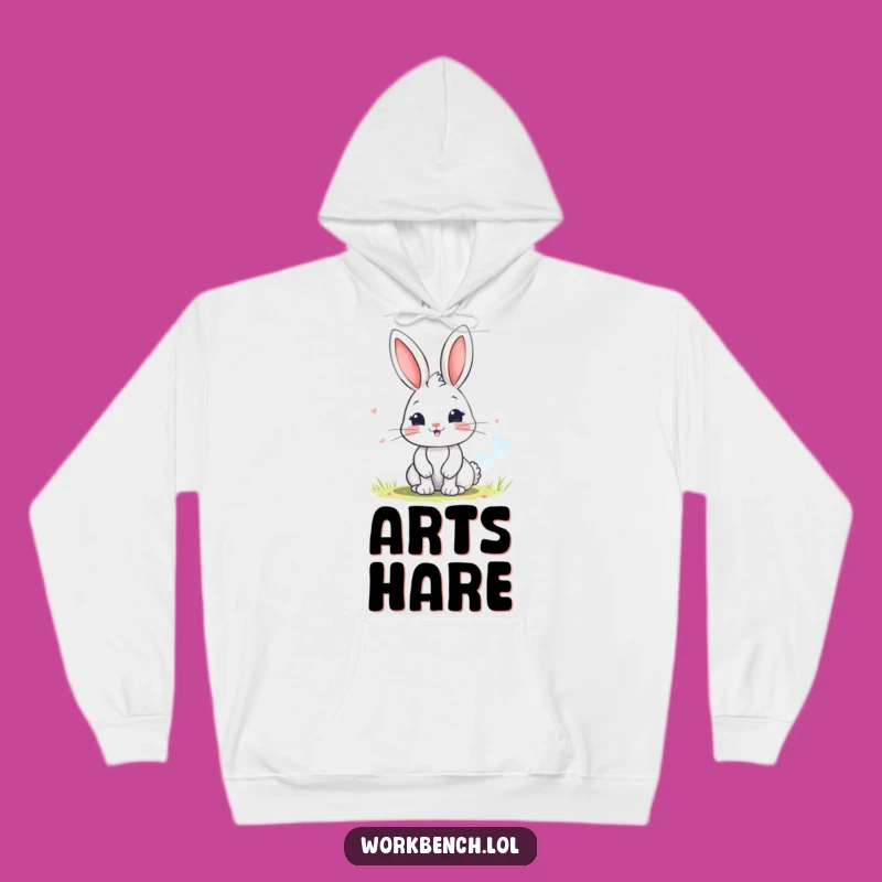 Funny Bunny Painting Hoodie - Cozy & Artistic Gift!