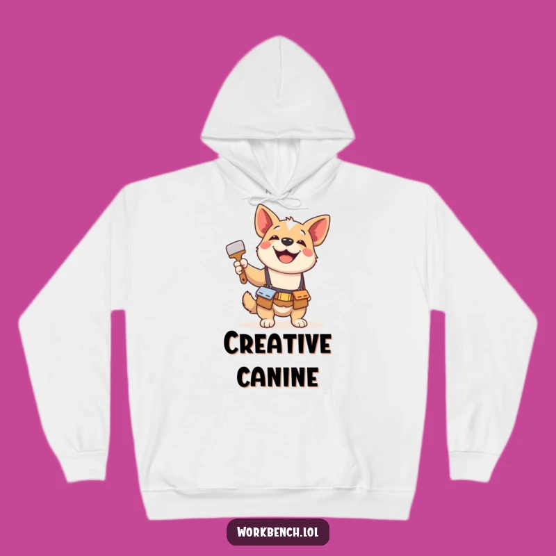 Funny Dog Paintbrush Hoodie: Cozy Comfort for Creative Canines & Owners