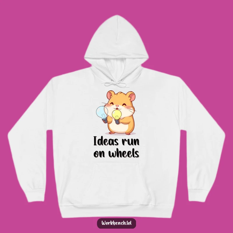 Funny Hamster Lightbulb Hoodie: Stay Cozy and Brilliant!