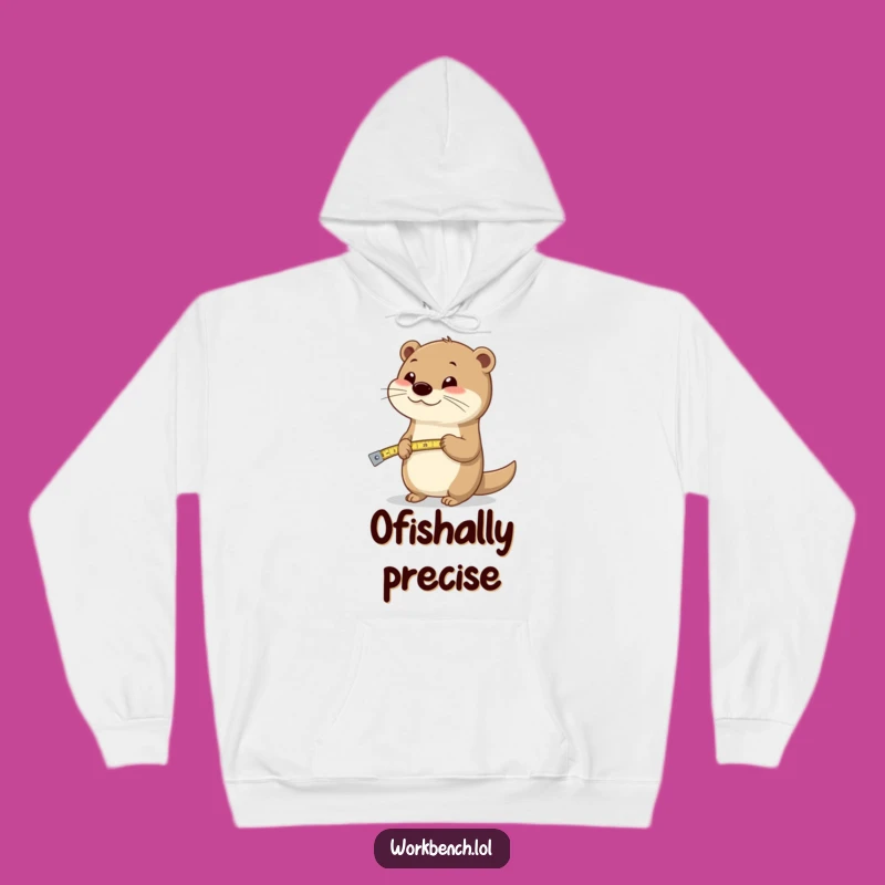 Funny Otter Measuring Tape Hoodie: Cozy Up with Aquatic Charm!