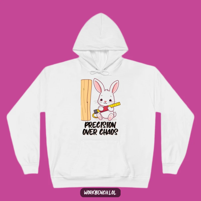 Funny Rabbit Carpenter Hoodie - Cozy & Hilarious DIY Gift for Cold Workshop Days