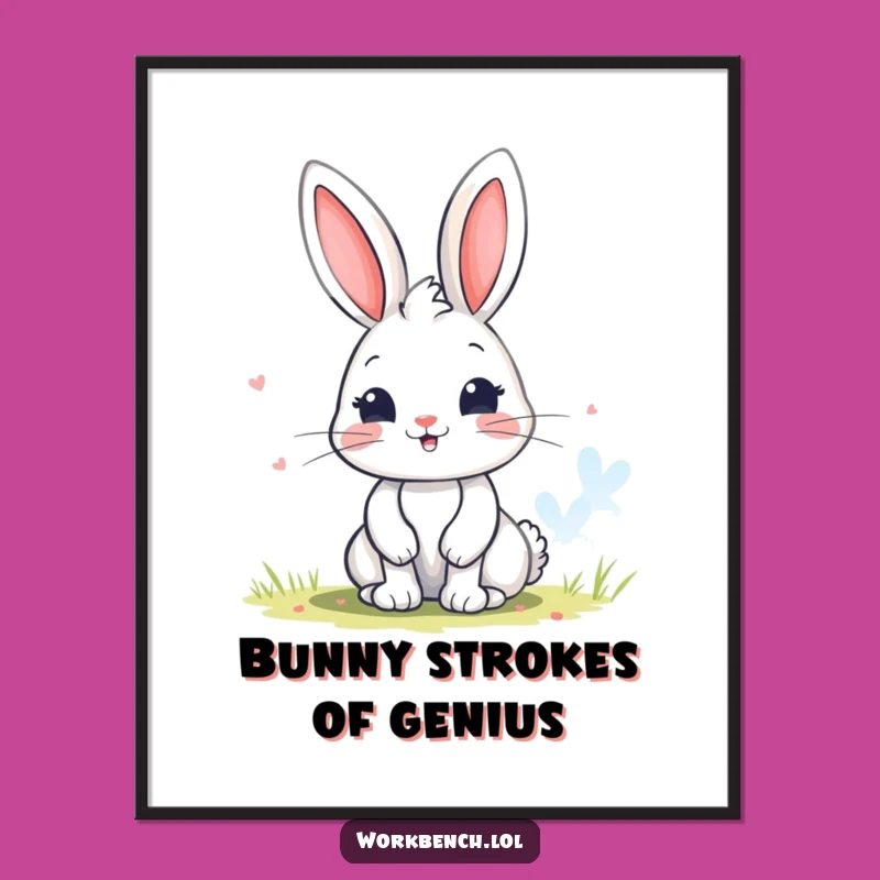 Free Printable Wall Art Bunny Painting Colors Humorous Downloadable Decor