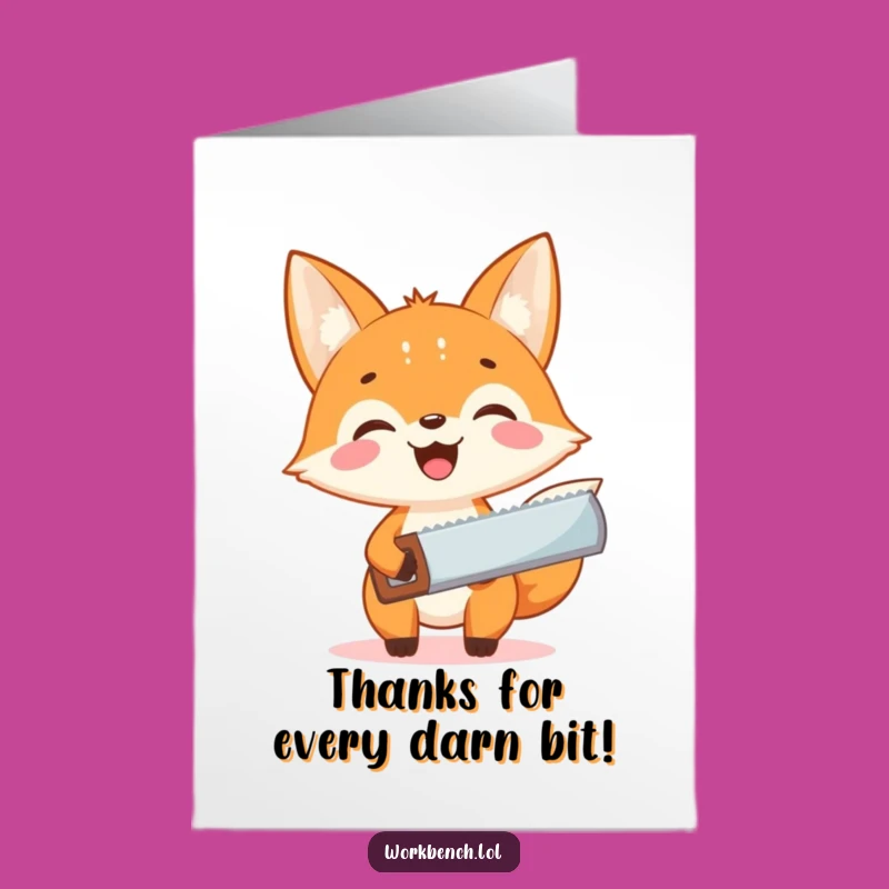 Free Printable Thank You Card: Eager Fox DIY Downloadable Gift