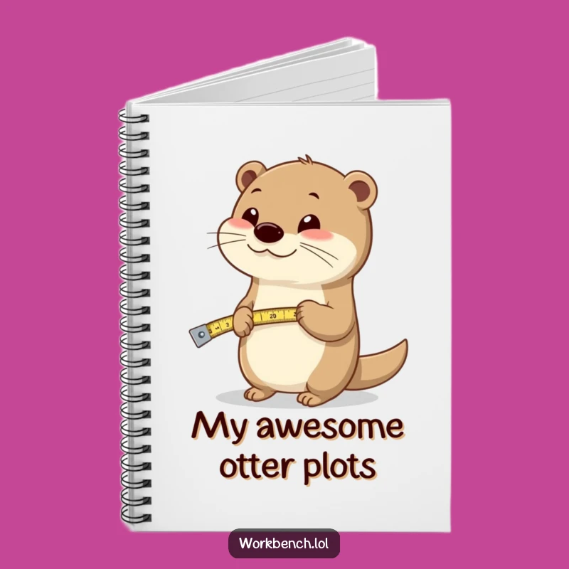 Funny Otter Measuring Tape Notebook: Jot Down Your Happy Plans!