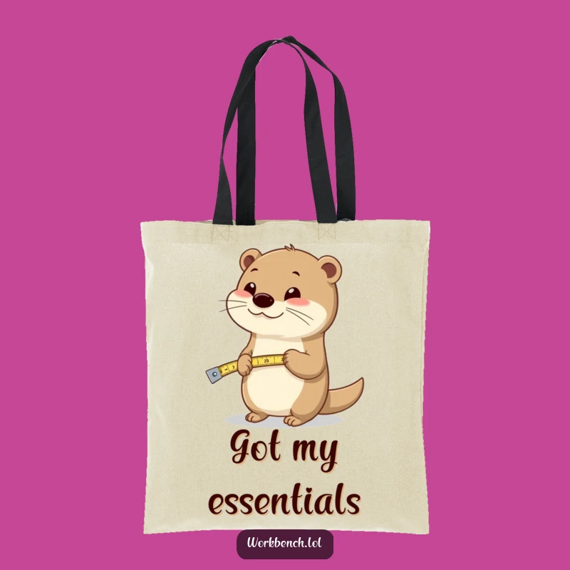 Funny Otter Measuring Tape Tote Bag: Carry Your Essentials with Joy!